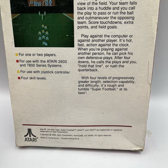 Super Football Atari 2600 video game cartridge NIB sealed box - Picture 4 of 11